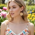thumbnail image 4 of Colorful Beaded Earrings For Women Statement Boho Bead Dangle Earrings Lightweight Bohemia Drop Earring For Women, 4 of 7