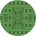 thumbnail image 1 of Ahgly Company Machine Washable Indoor Round Transitional Pea Green Area Rugs, 3' Round, 1 of 7