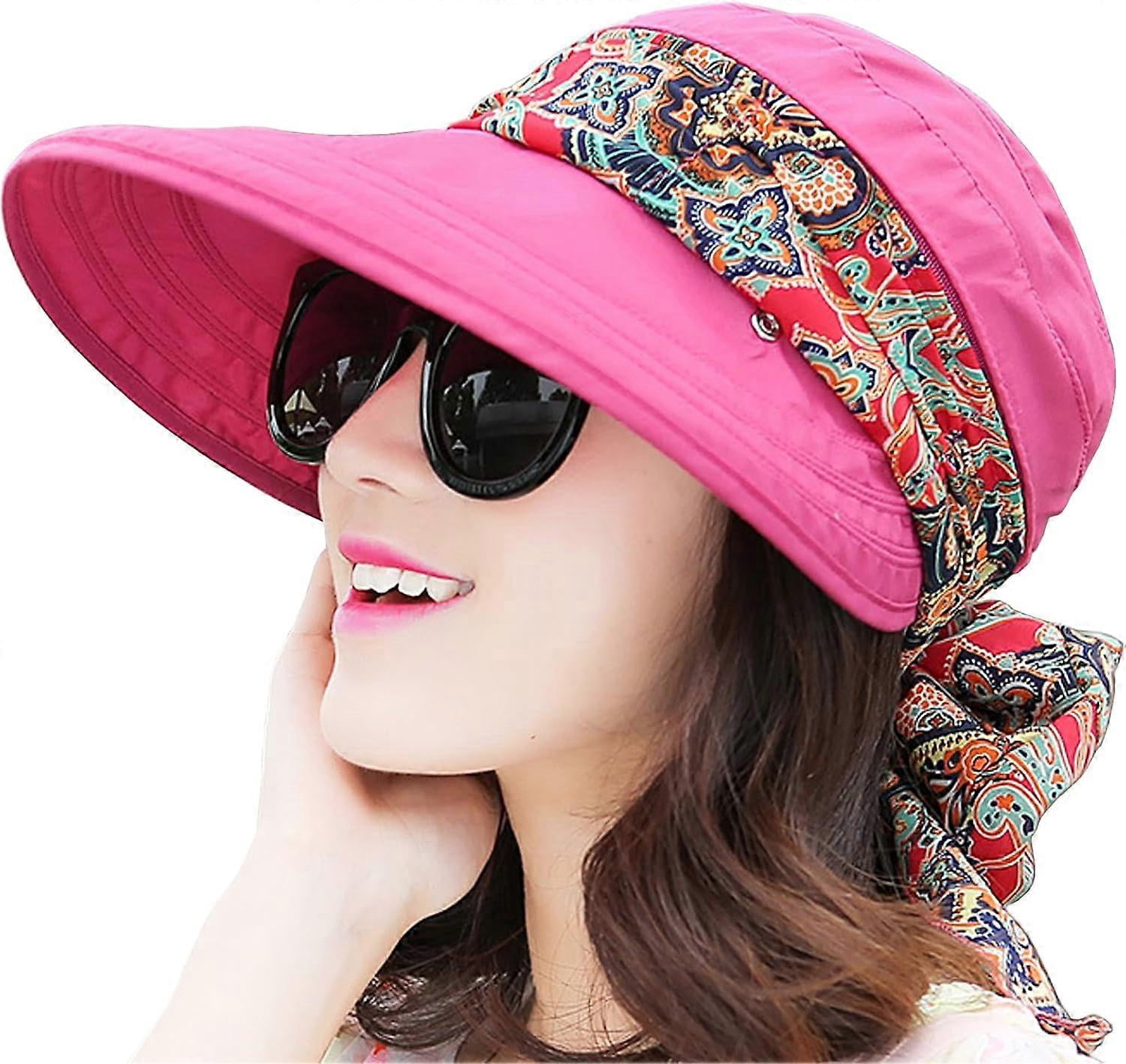 Chapeau De Soleil Pliable Pour Femme - Large Bord 11.5cm - Protection UV 50+ - Avec Mentonnière - Pour Plage, Jardinage - 2
