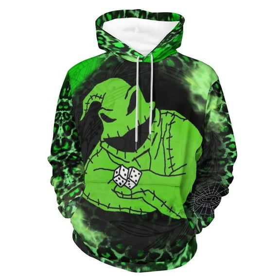 Oogie Boogie Hoodies for Men Women 3D Print Pullover Novelty Hooded Sweatshirt Hoodies with Big Pockets S