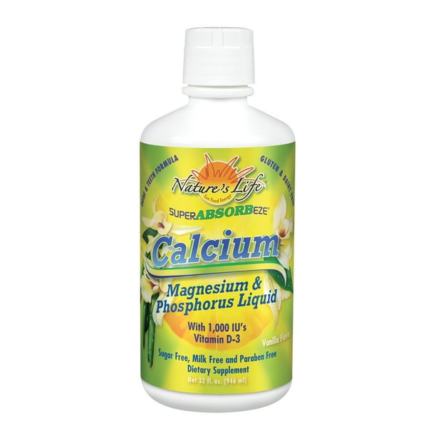 Nature's Life Calcium Magnesium Phosphorus Liquid Supplement With