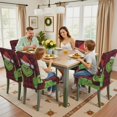 thumbnail image 5 of Chair Covers for Dining Room Chairs Stretch Christmas Printed Dining Chair Cover Set Of 6,Washable Elastic Christmas Kitchen Chair Slipcovers,Removable Seat Protector for Home or Party, 5 of 8