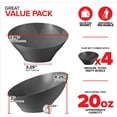 thumbnail image 2 of 4 Pack 20oz Black Disposable Plastic Bowls, Medium Snack Salad Bowls for Party Buffet, 2 of 14