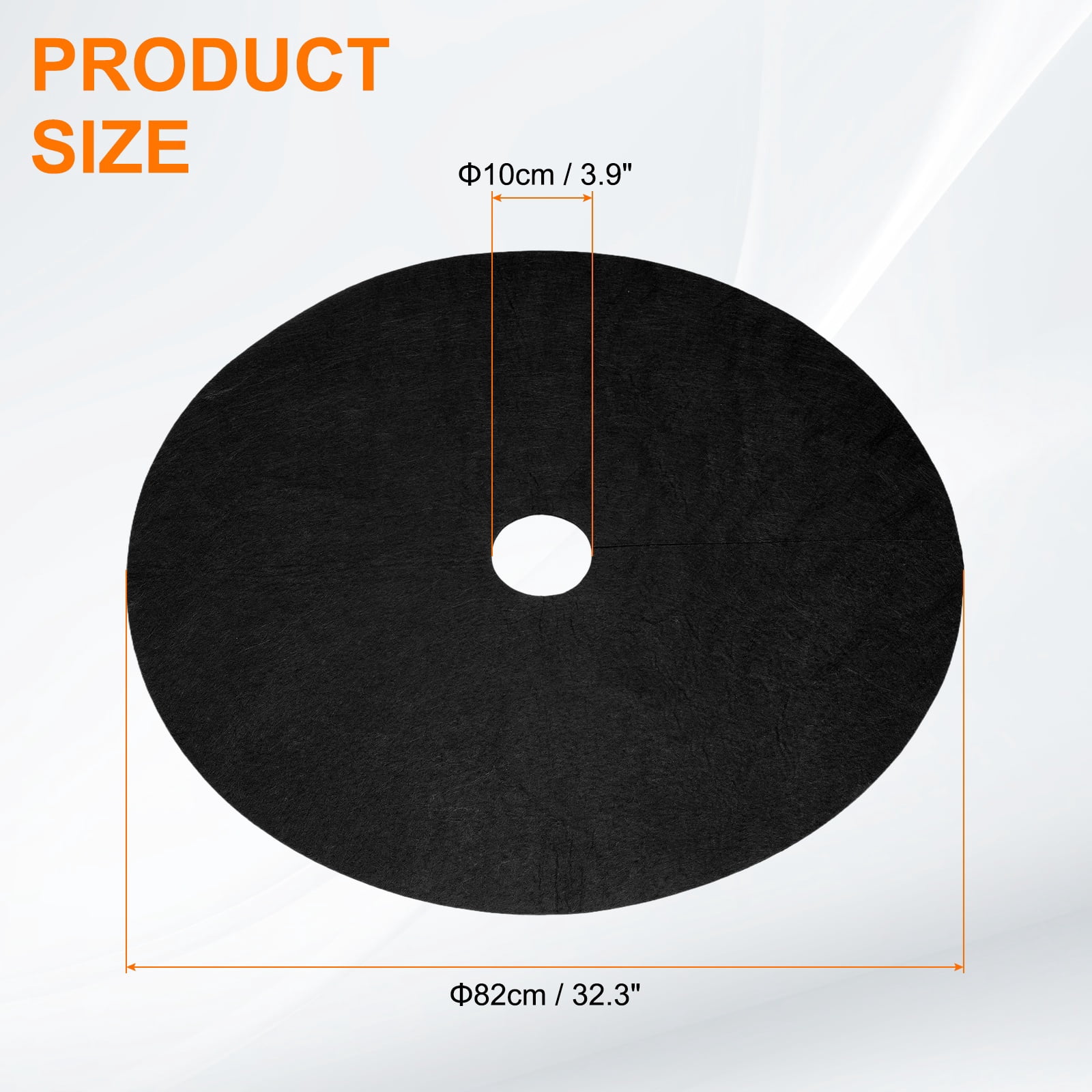 Uxcell 4pcs Tree Mulch Ring 32.3 Inch Non-Woven Round Tree Protector Weed Barrier Mat Plant Cover Rings for Weed Grass Control Root Protection, Black
