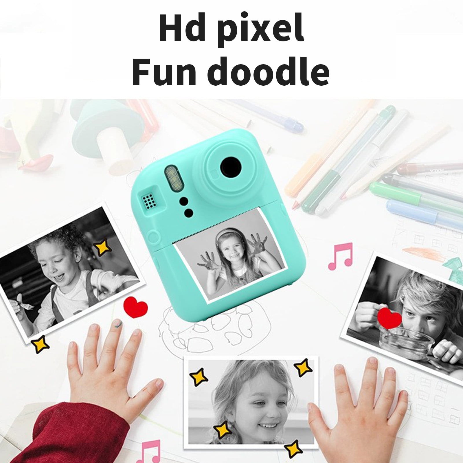 Portable 1080P High Definition Digital Video Camera, DV Camcorder HD Image, LCD Screen, Photo Shooting/Video Recording/Instant Printing, 1000mAh Battery and USB Charging
