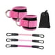 thumbnail image 5 of Juego de 3 bandas de resistencia para tobillos con correas para el tobillo, equipo de fitness para gimnasio en casa. Rosa, 5 of 9