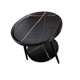 thumbnail image 3 of Mesa auxiliar redonda, mesita de noche pequeña con patas de metal, mesa de centro multifuncional con patrón de mármol de 23,6x19 pulgadas para uso 2 niveles, 3 of 8