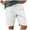 White, variant on JGNGSHN Mens Casual Summer Shorts Cotton Linen Solid Color Beach Shorts with Pockets Drawstring for Relaxation, Travel, and Daily Comfort