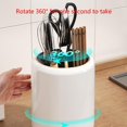 thumbnail image 5 of 360 Degree Rotary Kitchen Knife Holder Easy to Cleaning Universal Knife Block Knife Organizer Dismountable Storage Shelf, 5 of 14