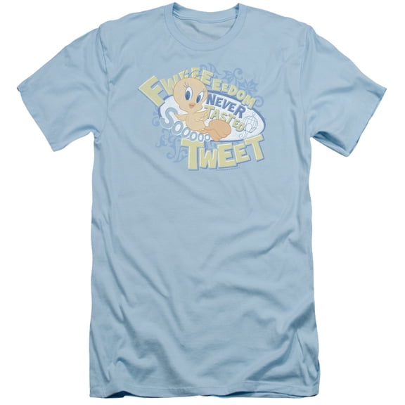 Looney Tunes Fweedom S/S Adult 30/1 T-Shirt Light Blue