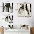 thumbnail image 4 of Designart "Expression in Black, White, and Gold I" Abstract Wall Art Set Of 2 - Black Geometric Gallery Set For Office Decor, 4 of 7