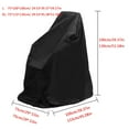 thumbnail image 5 of Wheelchair Cover, 45.2 x 29.5 x 51.1 in Waterproof Electric Wheelchair Covers for Indoor Outdoor, 210D Oxford Mobility Scooter Cover for Storage, Prevent Rain Wind Dust Dirt Snow Sun(Black), 5 of 7