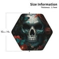 thumbnail image 2 of KLL Drink Coasters Set Hexagon of 4,PU Leather Absorbent Coasters Set Decorative Coffee Cup Coasters Housewarming Gift for Home Decor-Butterfly Flower Skull, 2 of 5
