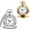 White, variant on Set of 2 Classic Retro Pocket Watch with Chain for Men and Women, Arabic Numerals Scale Quartz Pocket Watch