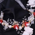 thumbnail image 5 of Cdudpw Baby Girl Floral Headband Flower Crown Elastic Hairband for Newborn Toddler(Red,5-13 Years), 5 of 5
