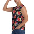 thumbnail image 3 of Kdxio Débardeur Homme Fleur de Rose Rouge Musculation Gym Chemises Sans Manches Décontractées-TG, 3 of 7