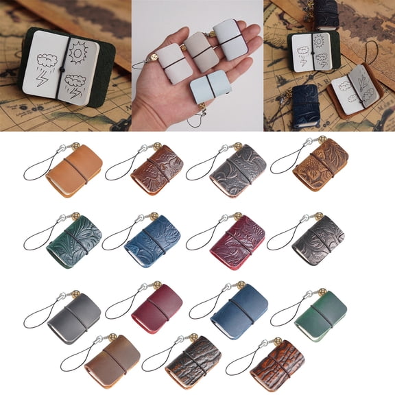 Super Mini Pocket Notebook Creative Cowhide Handmade Leather Journal Portable Memo Pad for Schol Travel Notepad Business Gift Tag Multi Purpose Ledger 1Pcs