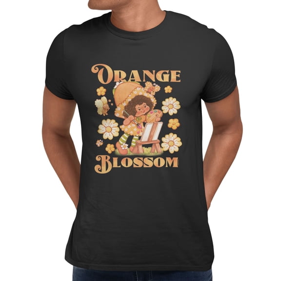 Strawberry Shortcake Kawaii Orange Blossom Painter Men's T Shirt (Black, S-XXXL)