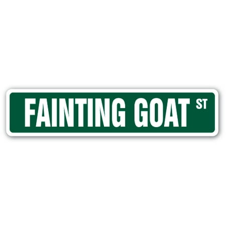 Fainting Goat Street [3 Pack] of Vinyl Decal Stickers | Indoor/Outdoor | Funny decoration for Laptop, Car, Garage , Bedroom, Offices |