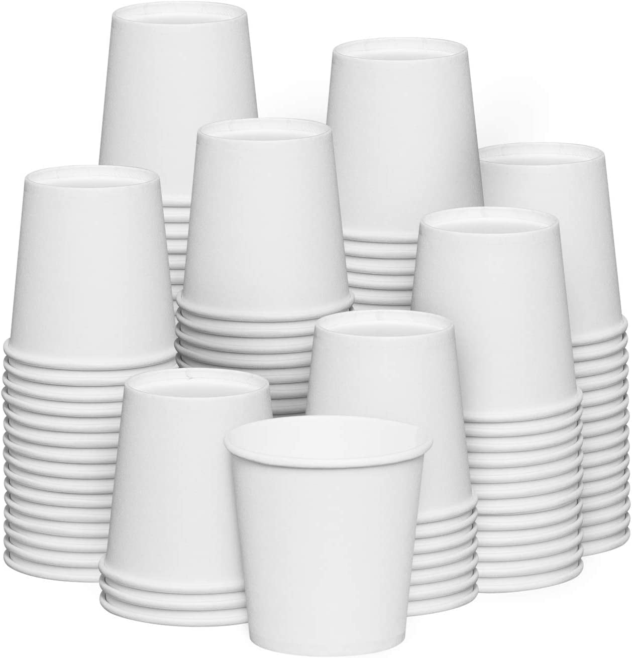 Comfy Package 4 Oz White Paper Cups Disposable Coffee Cups Espresso ...