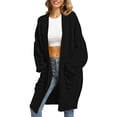 thumbnail image 1 of Knit Long Cardigan Open Front Batwing Sleeve Cardigan Sweaters for Women, 1 of 8