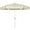 White, variant on 7.5 ft. 6 Rib Crank Champagne Bronze Hex Garden Umbrella with Natural Vinyl Coated Weave Canopy