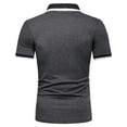 thumbnail image 4 of SwiftWear Men Short Sleeve Polyester Turndown collar Business Casual Shirts Gray M, 4 of 4