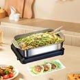 thumbnail image 1 of Colaxi Rectangular Grill Roasting Pan, with Handles,Heavy Duty Grilling Cookware Serving Tray Cake Pan for Barbecue Home Dining Striped bottom, 1 of 8