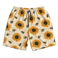 thumbnail image 5 of Goofa Sunflowers And Bee Printed Mens Swim Trunks Summer Quick Dry Short Beach Swimwear Bathing Suits-XX-Large, 5 of 9