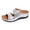Silver, variant on Wedge Sandals for Women Summer Comfortable Platform Wide Heeled Slides Casual Dressy Walking Shoes for Daily Wear Blue Size 8