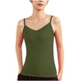 thumbnail image 1 of AherBiu Women's Tank Tops Slim Fitted Stretchy Solid Color Basic Comfy Camis Spaghetti Strap Bottom Tops, 1 of 4