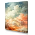 thumbnail image 2 of Designart "Soothing Sunset Sky with Clouds" Landscapes Canvas Wall Art - Traditional Pink Sky Entryway Wall Art Print, 2 of 6