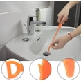 thumbnail image 2 of Desatascador de desagües de 25 pulgadas (paquete de 3), herramienta para limpiar el cabello, desatascador de desagües para fregaderos, desagües de bañeras y limpiador de fregaderos de cocina., 2 of 5
