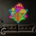 thumbnail image 3 of C-CRAFT Row of Mushroom Neon Sign LED Light 35 inch for Mushroom Shop Bedroom Wall Art Decor, 3 of 5