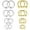 16PCS - Silver & Gold, variant on Briana Williams 16G Horseshoe & Captive Bead Nose Hoop Septum Piercing Jewelry Rings