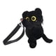 thumbnail image 4 of Bolso bandolera con forma de gato, peluche para mujer y niña, ideal como regalo para viajes y fiestas callejeras. Negro, 4 of 9