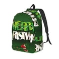thumbnail image 1 of Disketp Merry Christmas Mochila de Lona Estampada, Mochila Escolar de Viaje Ligera para Estudiantes y Portátil-Small, 1 of 5