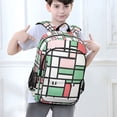 thumbnail image 6 of FORMRS Unisex School Backpack 17" Student Travel Bag with Laptop Compartment, Red Abstract Geometric, 6 of 7