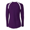 thumbnail image 2 of A4 Ace Long Sleeve Volleyball Jersey For Women in Purple/White | NW3020, 2 of 3