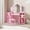 Pink, variant on 2-in-1 Kids Vanity Set with Mirror Wooden Toddler Vanity Set with Tri-Folding Mirror Removable Top