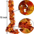 thumbnail image 3 of Event & Party Simulation Maple Leaf Rattan Harvest Festival Indoor Wall Decoration Encryption Flocking Maple Leaf Rattan Clearance! A Strip of Autumn Leaves for Outdoor Decoration, 3 of 6