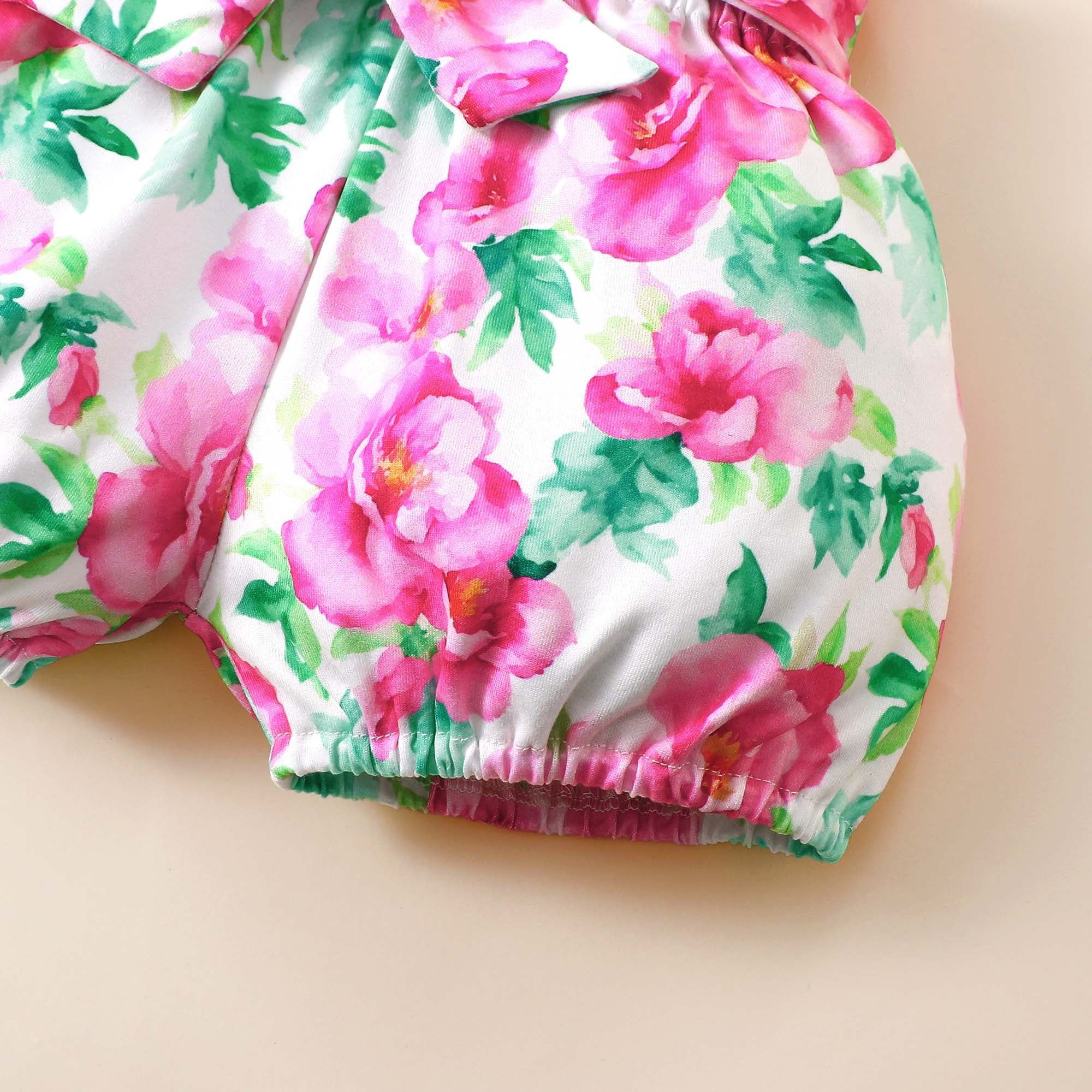 Baby Girl Clothes Short Sleeve summer Newborn Baby Girl Clothes Infant Outfits Ruffle Sleeve Romper Bodysuit Floral Pants Toddler Girl Outfits