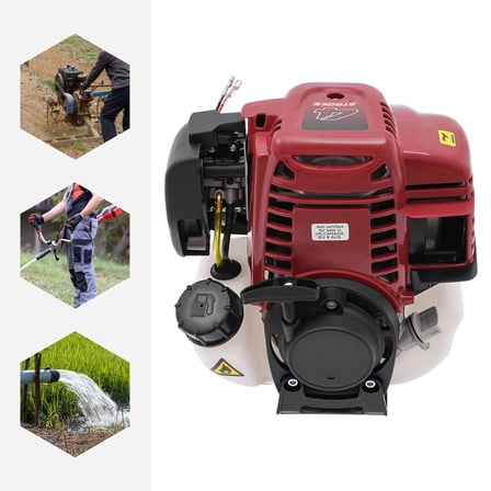 4-Stroke Single Cylinder Engine Motor, 6500r/min, 37.7cc Gasoline Pull Start Engine for Garden Lawnmowers