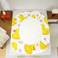 thumbnail image 5 of jejeloiu Cute Farm Duck Twin Sheet Sets,Country Flower Floral Twin Fitted Sheet,Pink Yellow Flat Sheet For Boys Teens,Ultra Soft Home Decor,3 Pieces, 5 of 7