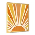 thumbnail image 2 of Designart 'Minimal Bright Shining Orange Sun Rays II' Modern Framed Art Print, 2 of 4