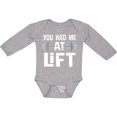 thumbnail image 3 of Inktastic Weightlifting You Had Me at Lift Boys or Girls Long Sleeve Baby Bodysuit, 3 of 5