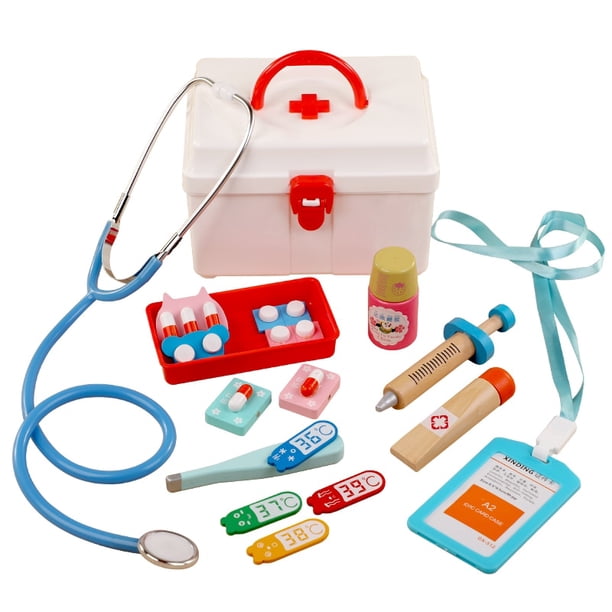 13PCS Puzzle Be a doctor toys Pretend Play Doctor Set Nurse Injection Medical Kit Role Play Classic Toys Simulation Doctor Toysset 1 13psc He Qiyong unisex