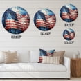 thumbnail image 4 of Designart "American Flag Display II" American Oversized Wall Clock, 4 of 6