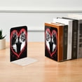 thumbnail image 6 of Wobogo Two Cats Looking at Each Other Acrylic Bookends Clear L-Shaped Book Holder with Non-Slip Pads for Books Files Magazines CD DVD 5.4×4.1×8.1in, 6 of 6