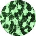 thumbnail image 1 of Ahgly Company Indoor Round Abstract Emerald Green Modern Area Rugs, 8' Round, 1 of 4